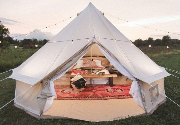 Best Bell Tent - Dream House Luxury Four Season Family Camping and Winter Glamping Cotton Canvas Yurt Bell Tent