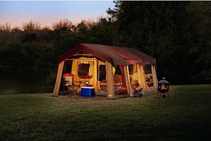 Best Camping Tents With Screened Porch - Large 10 Person Family Cabin Tent