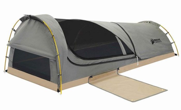 Kodiak Canvas 1-Person Canvas Swag Tent with Sleeping Pad