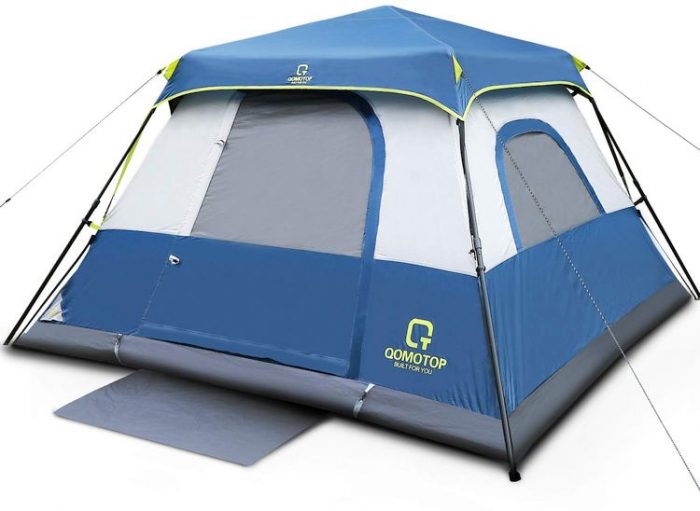QOMOTOP 4 or 6 People Instant Cabin Tent