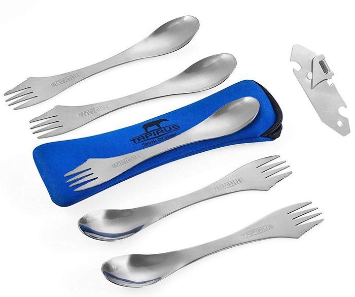 Tapirus 5 Spork of Steel Utensils Set