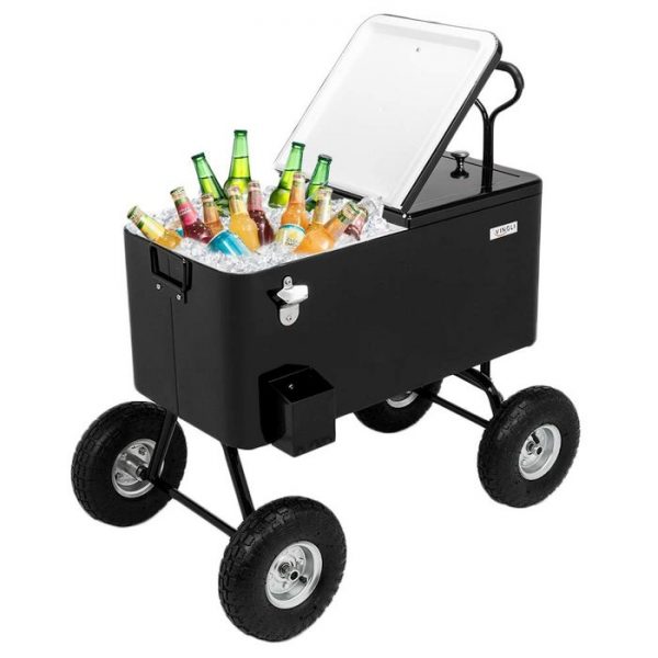 VINGLI 80 Quart Wagon Rolling Cooler