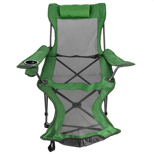 Happybuy Folding Camp Chair with Footrest
