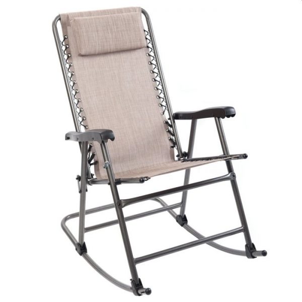 Timber Ridge Smooth Glide Lightweight Padded Folding Rocking Chair