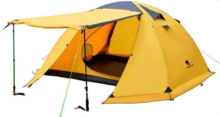 Geertop Portable 4 Person 4 Seasons Backpacking Tent