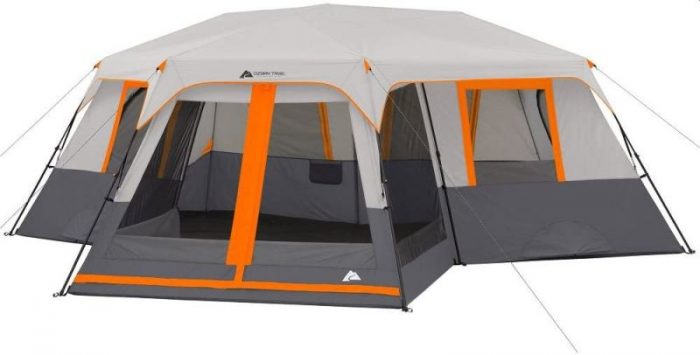 Ozark Trail 12-Person 3-Room Instant Cabin Tent with Screen Room