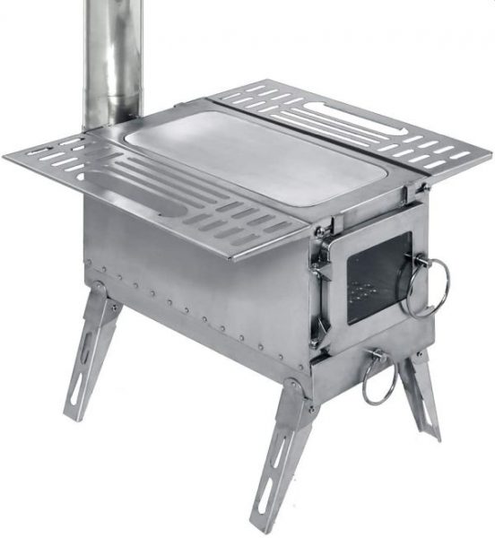 DANCHEL Outdoor Tent Wood Stove with Pipe