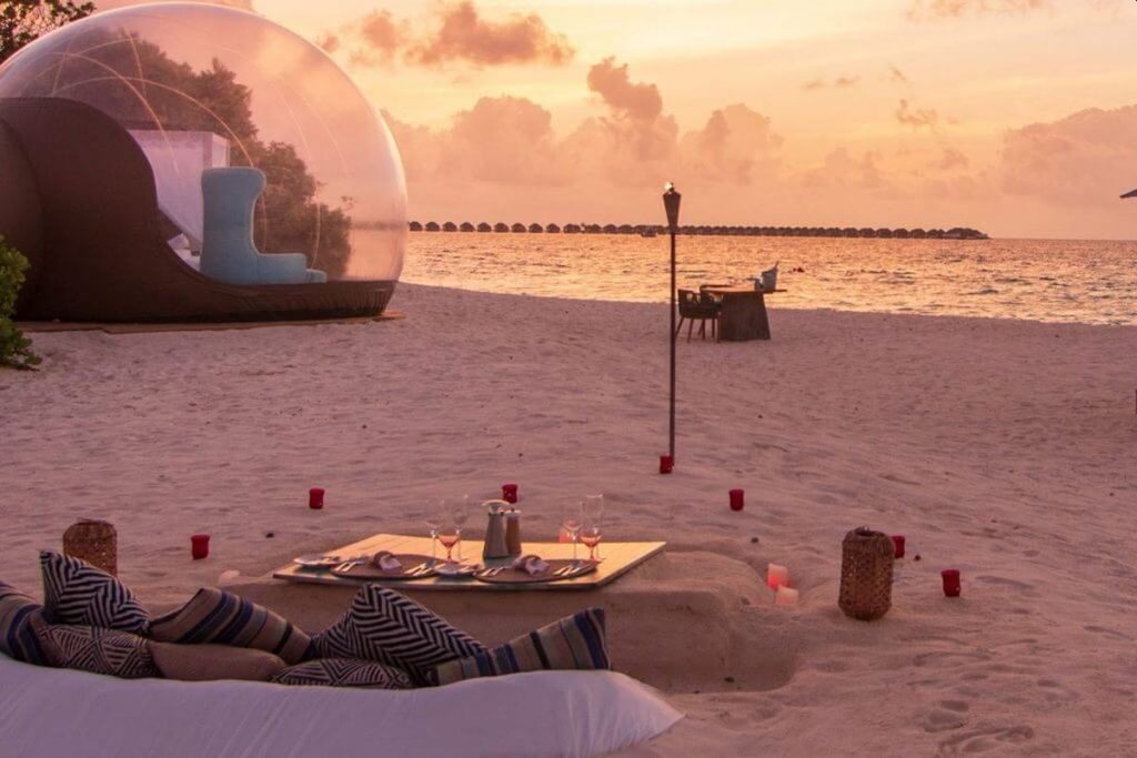 Finolhu Beach Bubble Tent