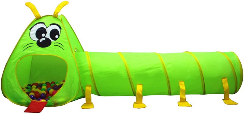 Kiddey Caterpillar Play Tunnel and Tent Combo