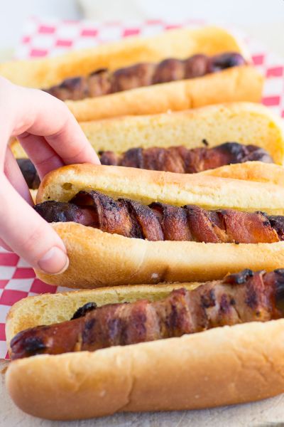 Bacon Wrapped Hot Dogs