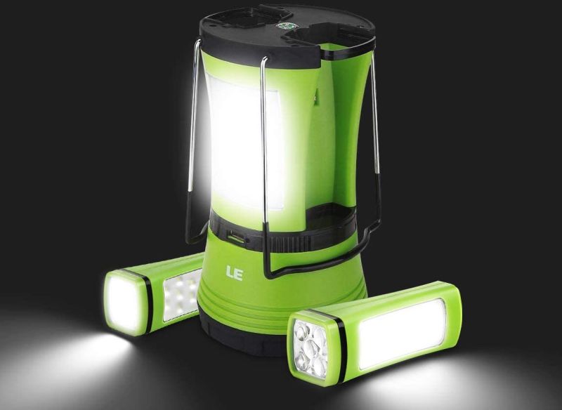 LE LED Camping Lantern Rechargeable With Detachable Flashlights