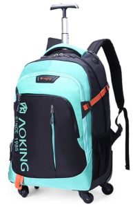 AOKING Water Resistant Rolling Wheeled Backpack